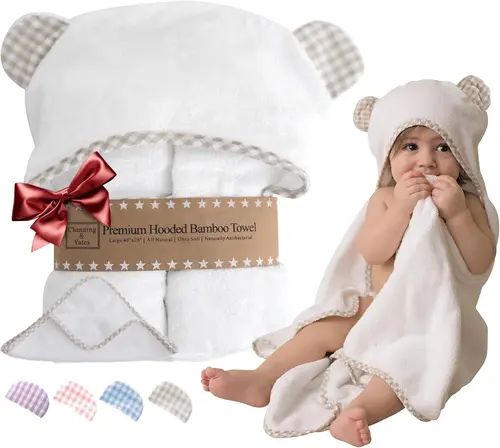 Baby Essentials for New Parents :Channing & Yates Premium Organic Baby Towel Set