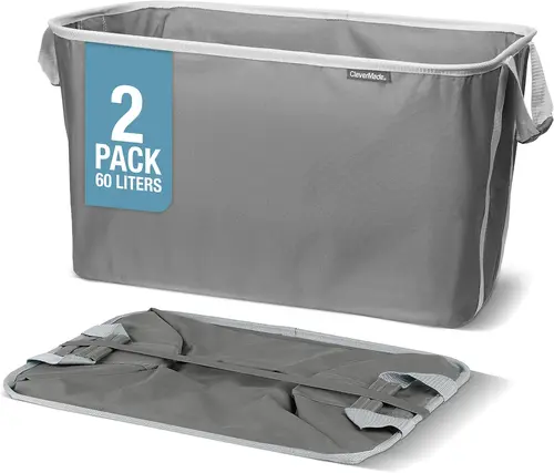Foldable Laundry Basket-CleverMade Collapsible Laundry Basket