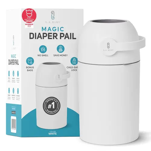 Baby Essentials for Everry New Parent : L.A. BABY Magic Diaper Pail - Patented 100% Odor-Free