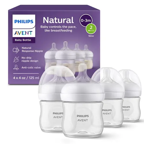 Baby Essentials for New paents : Philips Avent Natural Baby Bottles with Natural Response Nipples