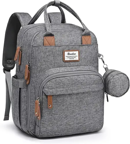 Baby Essentials for New Parent ; RUVALINO Diaper Bag Backpack-Multifunction