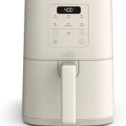 bella 4Qt Slim Air Fryer, Fits-anywhere™ Kitchenware, EverGood™ Ceramic Nonstick Coating, Adjustable Temperature, 6 Preset Cooking Options, 60 Min Auto Shutoff w Audible Tone, 3.3lb Capacity, Oatmilk