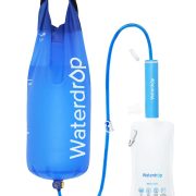 Waterdrop Gravity Water Filter Straw, Camping Water Filter, 0.1 Micron | Survival Water Purifier for Hiking, Backpacking & Emergency Preparedness, Multi-Stage Filter with 1.5 Gallon Water Bag