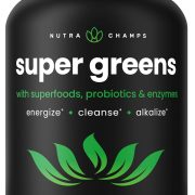 Organic Super Greens Capsules - Daily Fruits and Veggies Supplement - 150 Green & Reds Superfood Pills - 40+ Natural Whole Food Fruit & Vegetables, Prebiotic Fiber & Probiotics & Digestive Enzymes